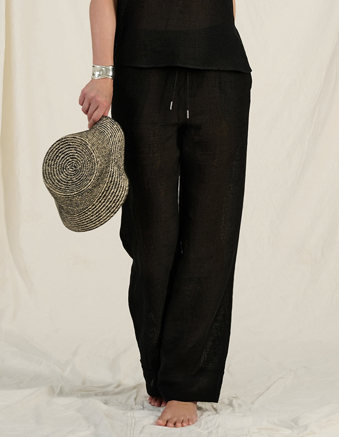 PEARL - luxe linen drawstring trouser