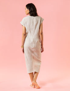 REMI - luxe linen drawstring dress