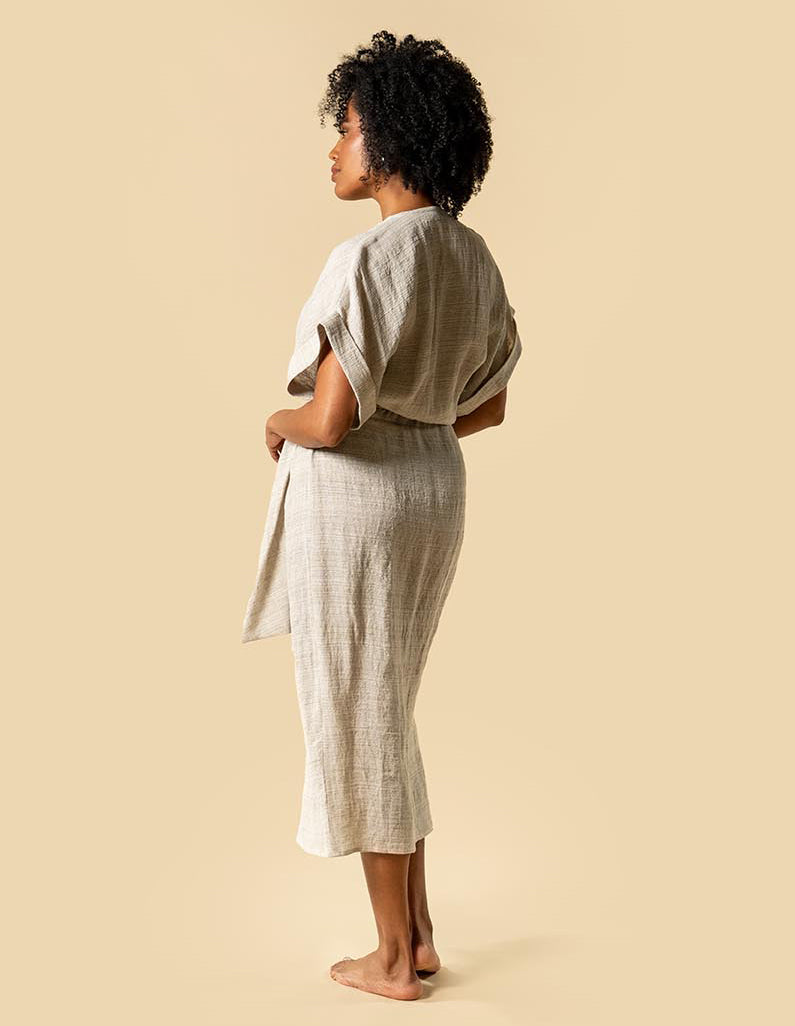 KIM - luxe linen wrap dress