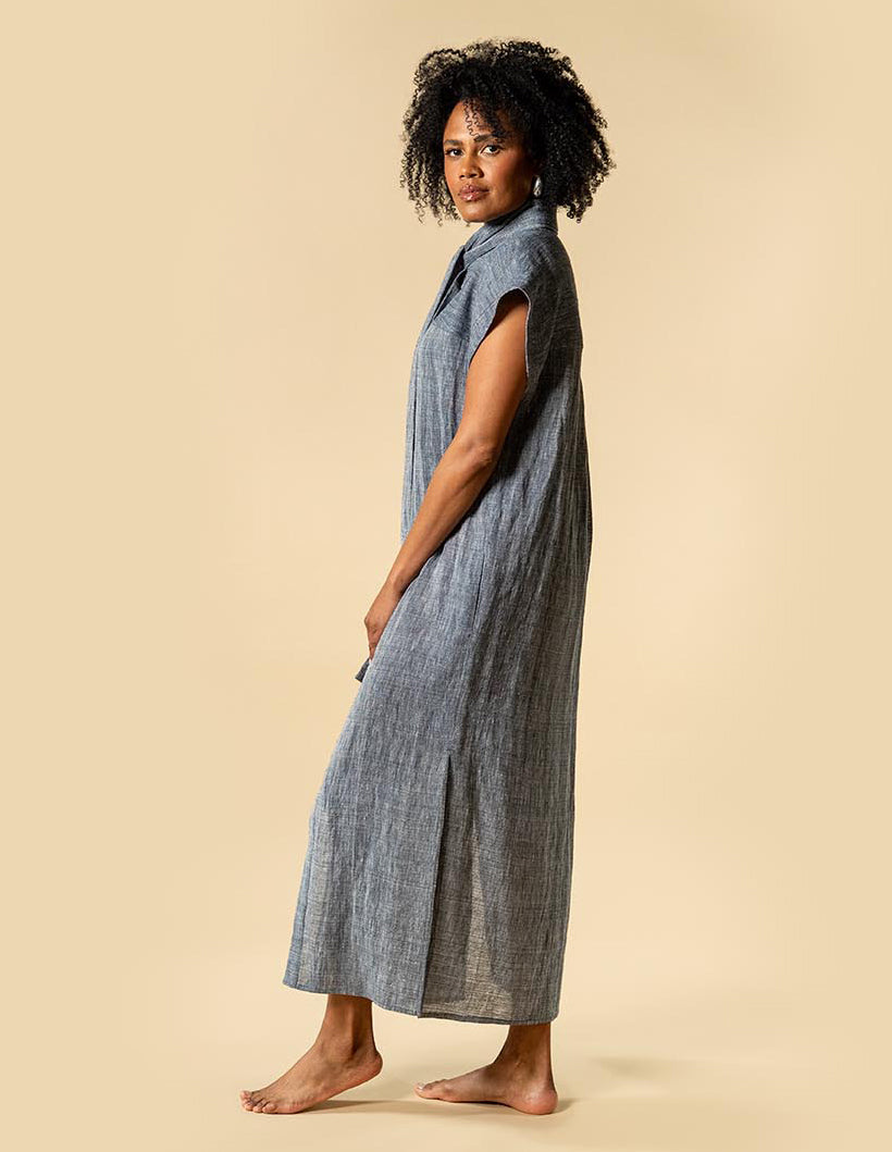 TATUM - linen shirt dress