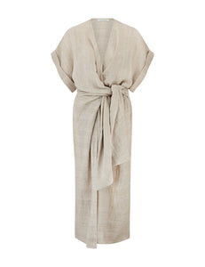 KIM - luxe linen wrap dress