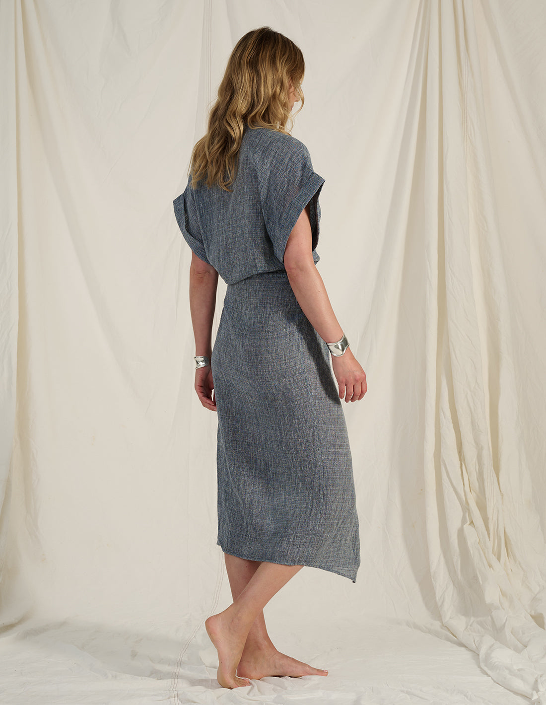 KIM - luxe linen wrap dress