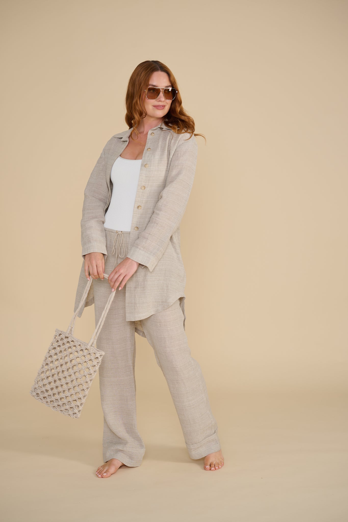 CHARLEY - luxe linen shirt dress