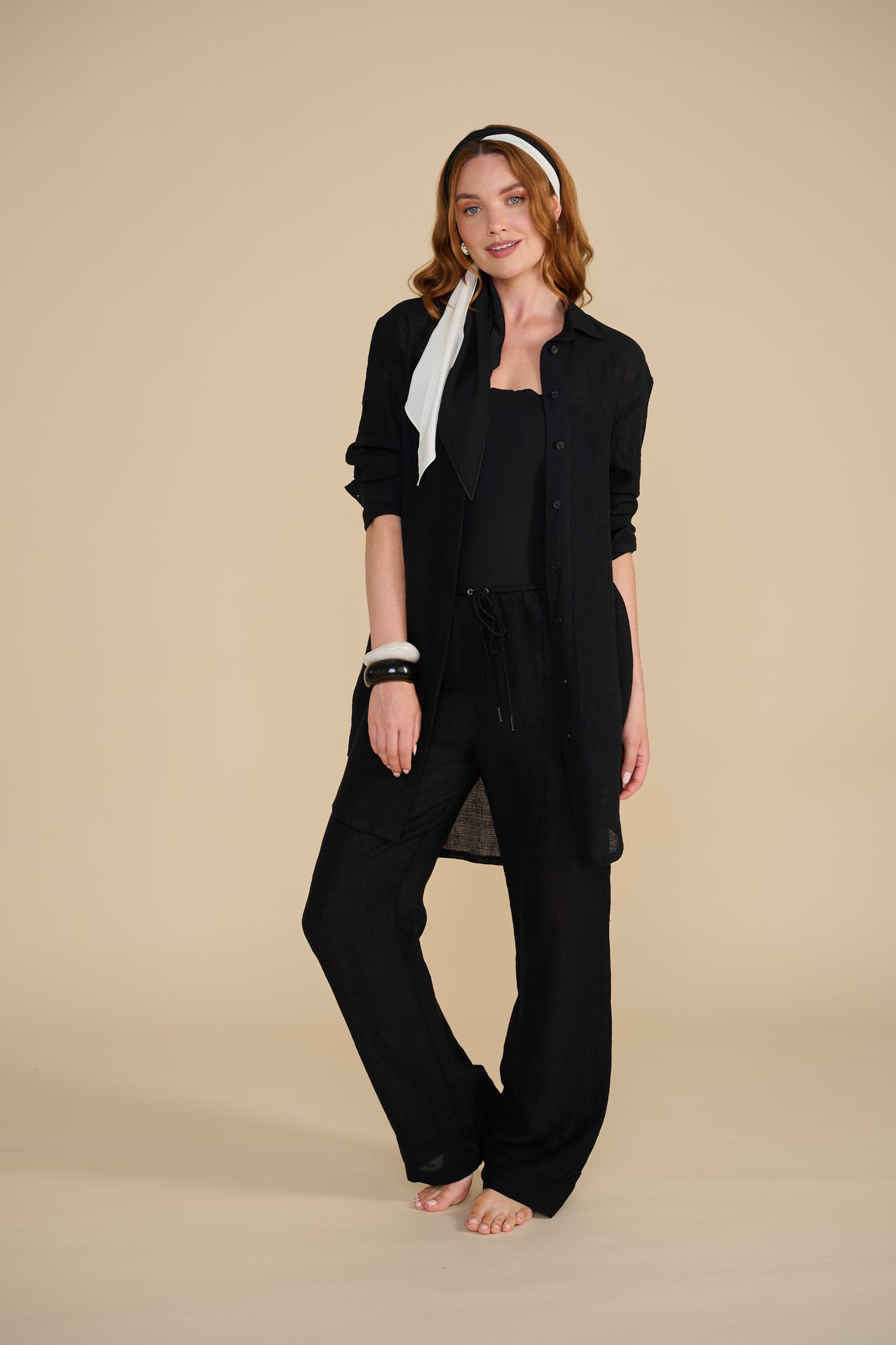 PEARL - luxe linen drawstring trouser