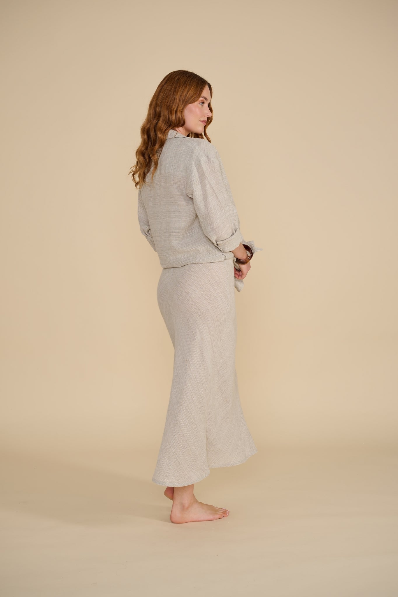 CHARLEY - luxe linen shirt dress