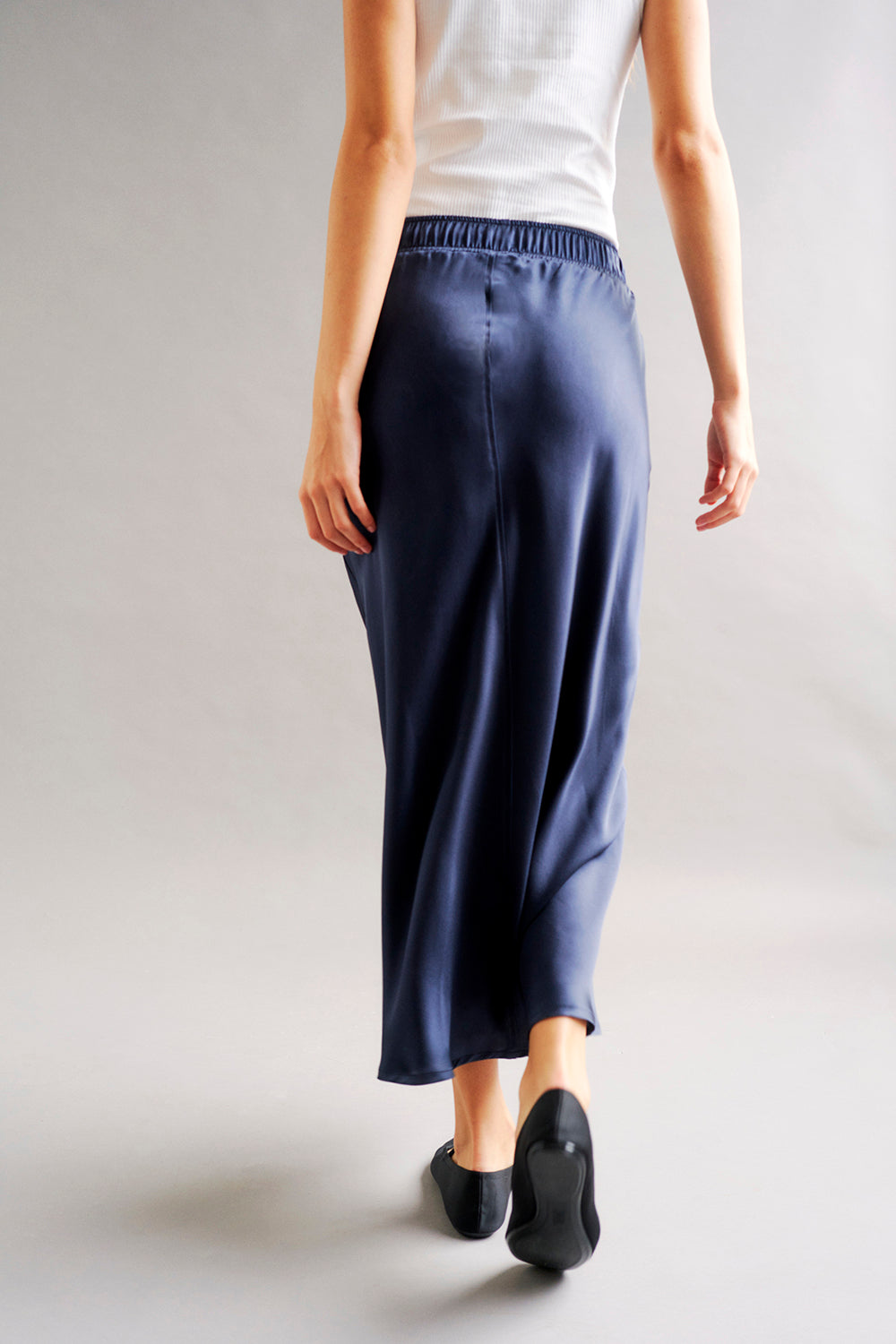 ELLA - silk drawstring skirt