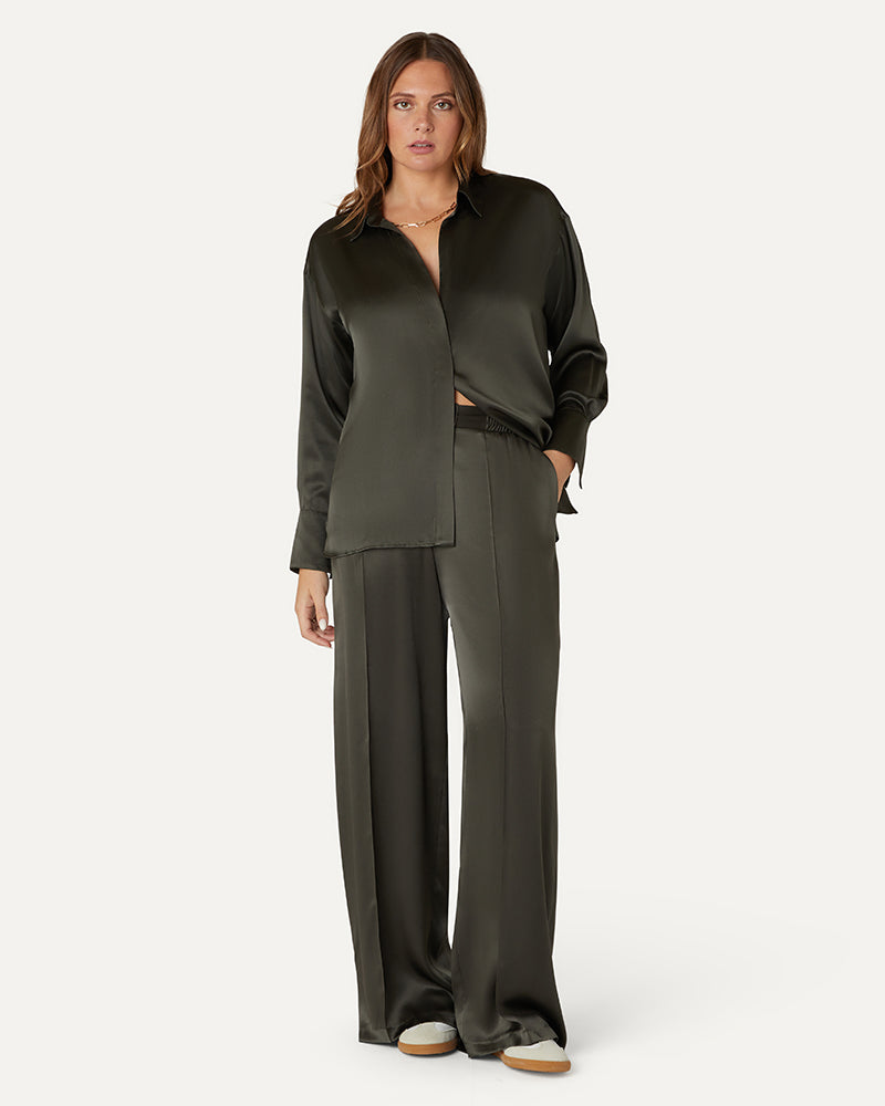 LEXI - Sports Luxe Silk Trousers