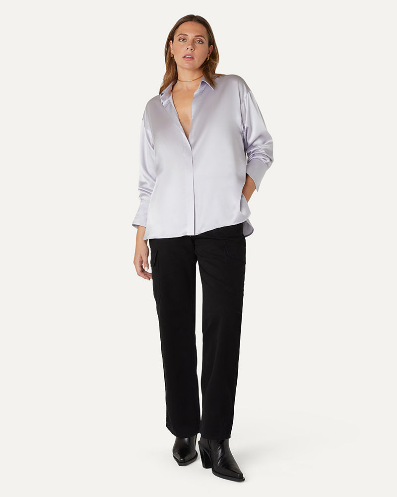 AUDREY - Oversized Silk Shirt