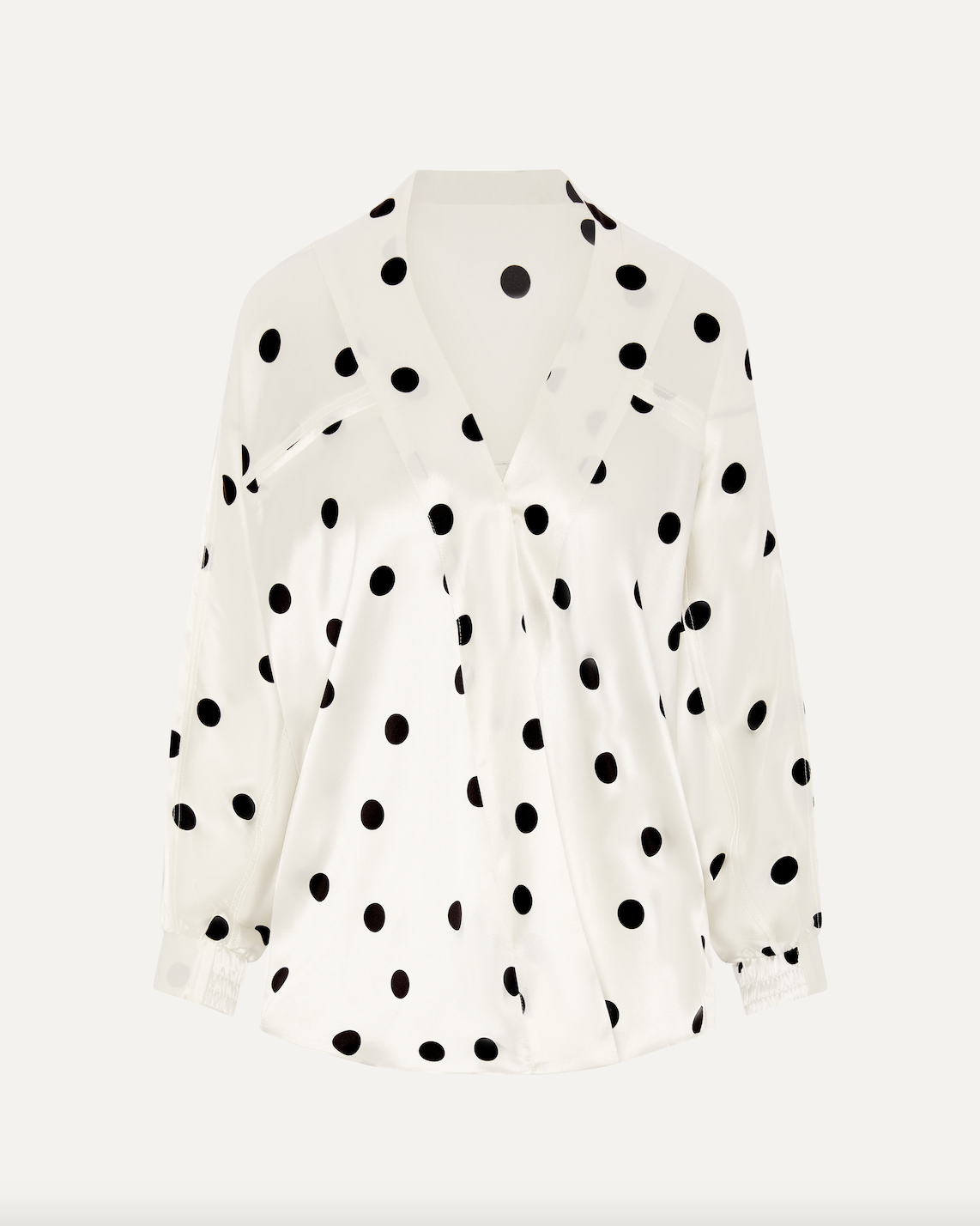 JADE - Polka Dot Silk Sports Luxe Shirt