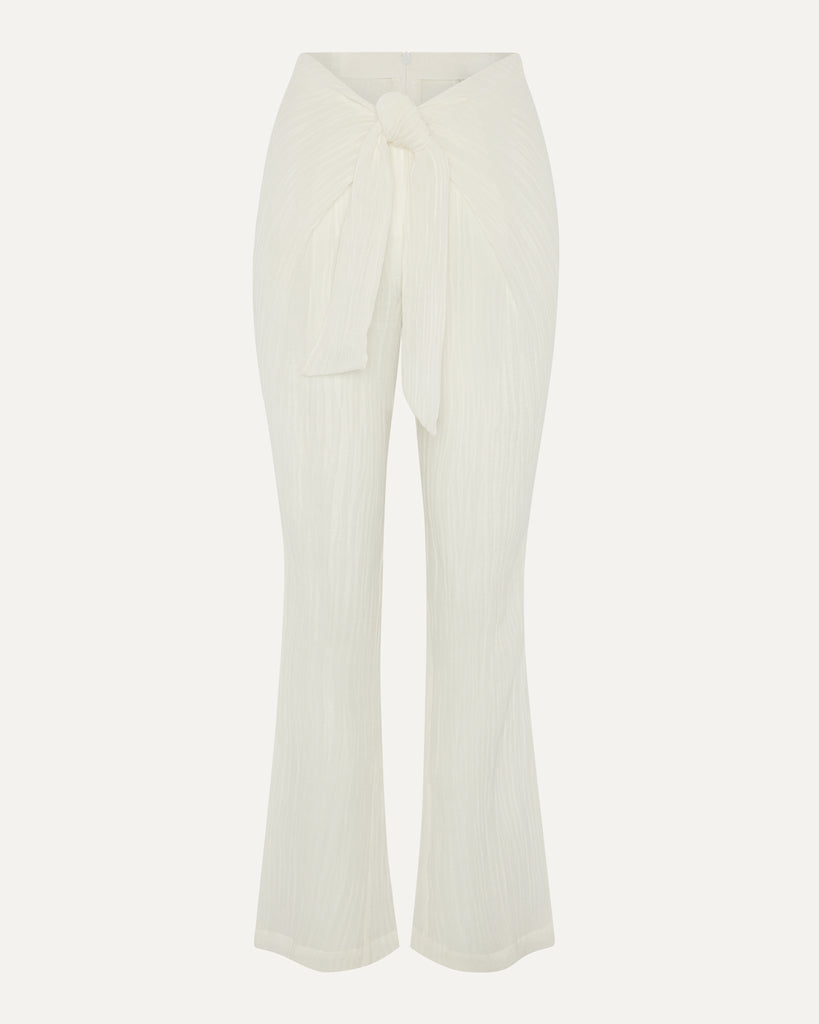 LIVI - Crinkle Linen Tie Waist Trouser